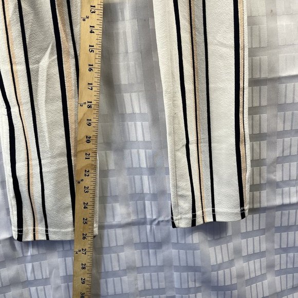 Shein Women Dress Pants Size S Color White Black Beige Stripe - Picture 8 of 15